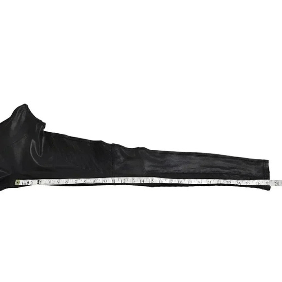 Spanx Faux Leather Moto Leggings Black Shaping Waistband Size Small - Picture 13 of 14